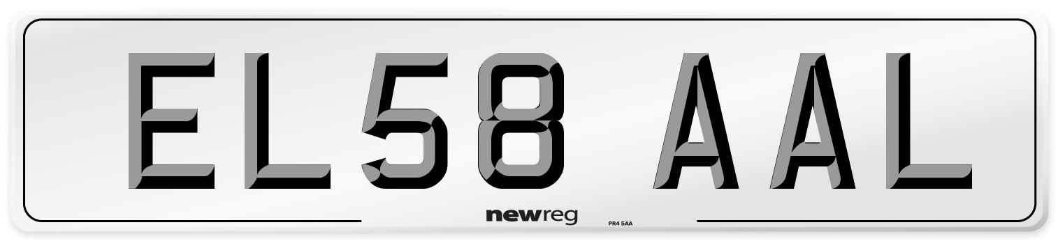 EL58 AAL Number Plate from New Reg